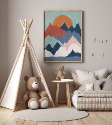 Abstract Mountain Landscape Art