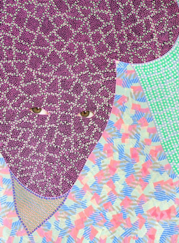 Purple Patterned Portrait