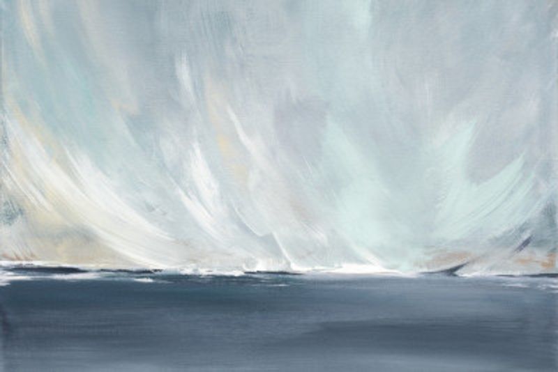 A Serene Seascape with Swirling