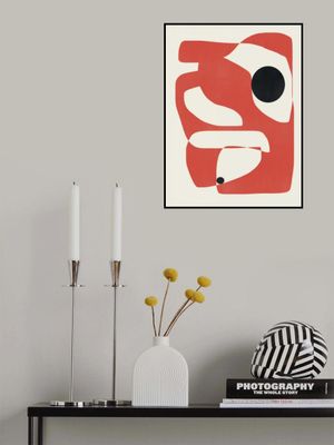 Abstract Geometric Composition -red