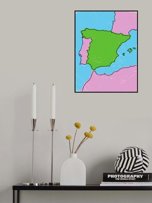 Spain Pop Art Map