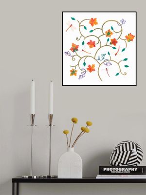 Dragonflies and Autumn Leaves