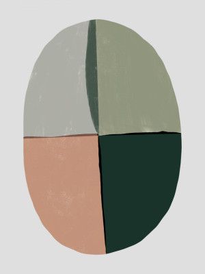 Geometric Composition Sage Green