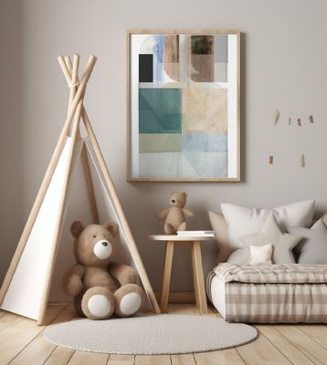 Grounded Mist Atmospheric Tonal Abstract Art Print