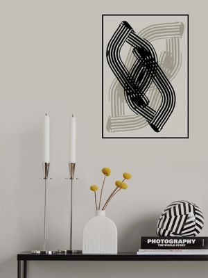 Abstract Curves in Black and Grey