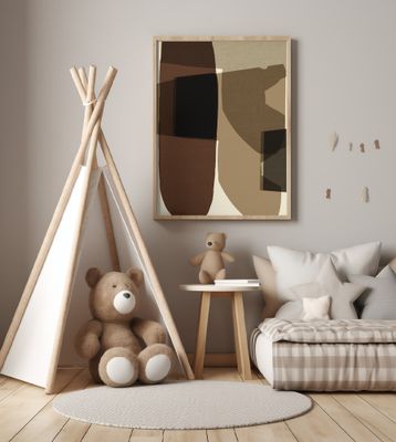 Geometric Shapes And Earthy Tones