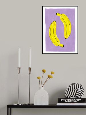 Two Vibrant Yellow Bananas