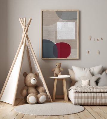 Woven Blue and Neutral Abstract Layers 3