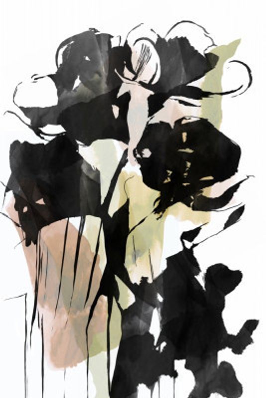 Black Floral Study No.2