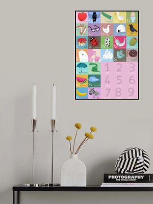 Cute Colorful Alphabet and Counting Illustration