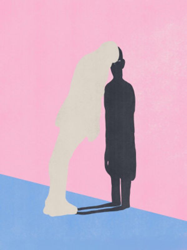 Silhouette of Two Figures