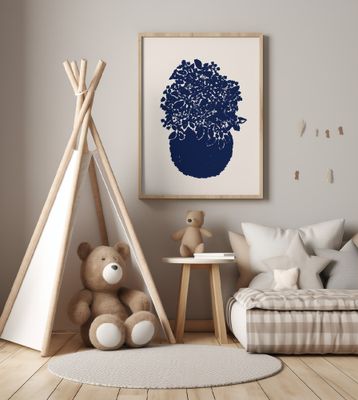 Potted Lilacs and Smoke Bush