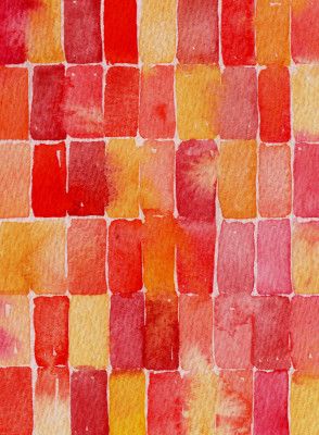 Red Geometric Abstract Watercolor