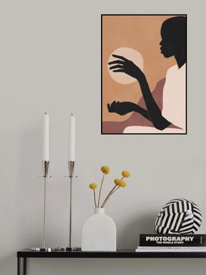 Minimal Abstract Art Sunset Girl