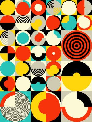 Retro Circles Kaleidoscope