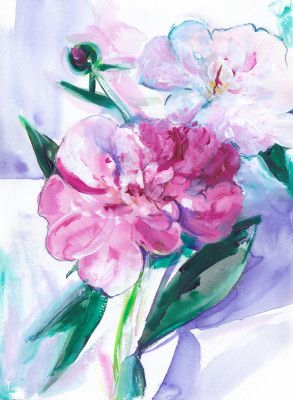 Periwinkle Peony Small