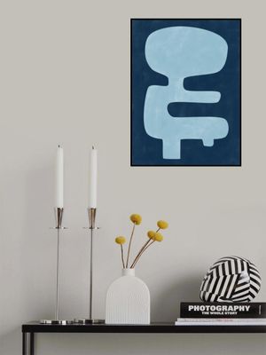 Blue Silhouette Form