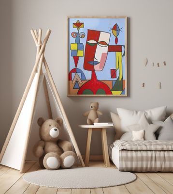 Harmony of Geometric Shapes and Bold Colors