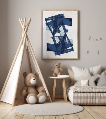 Abstract Blue Structure 3