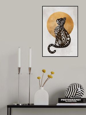 Ornate Cat Golden Moon
