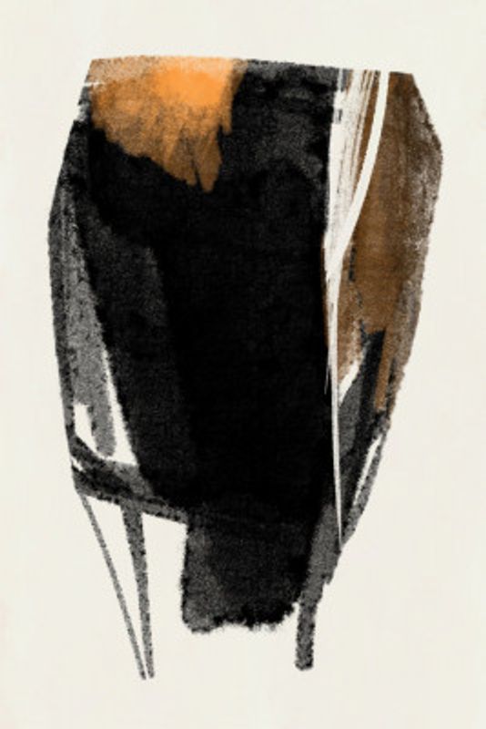 Black Figure On Neutral Background