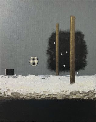 Geometry of Silence. Abstract Painting – Minimalist Geometric Art for Home, Office or Gift Interior