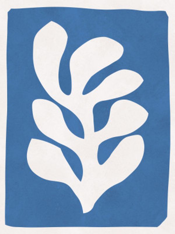 White Leaf Silhouette