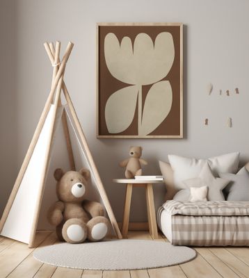 Beige Blossom Shapes