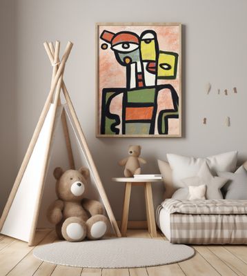 Funky robot portrait