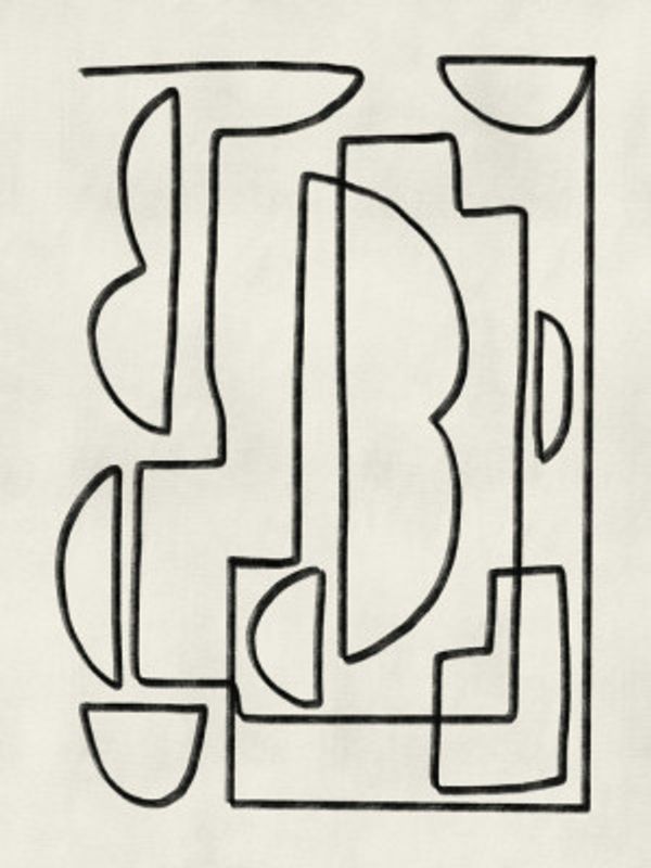 Abstract Line Art Sketch