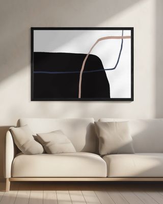 Intersecting Lines And Bold Black Shapes