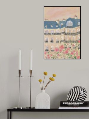 Sunset Over Paris Buildings