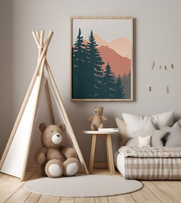 Pine Trees In The Mountains