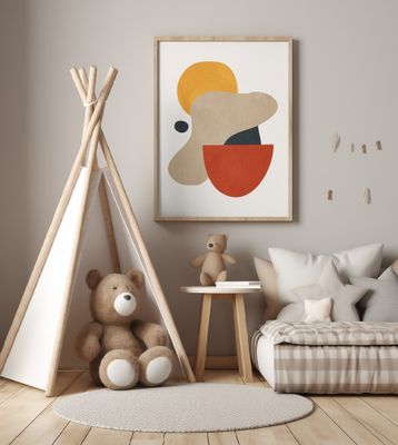 Geometric Shapes And Earthy Tones