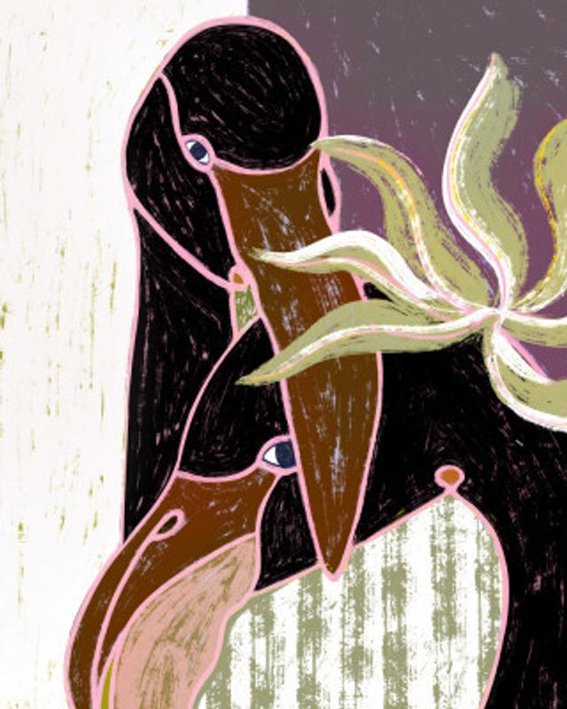 Flamingo Harp Duet III