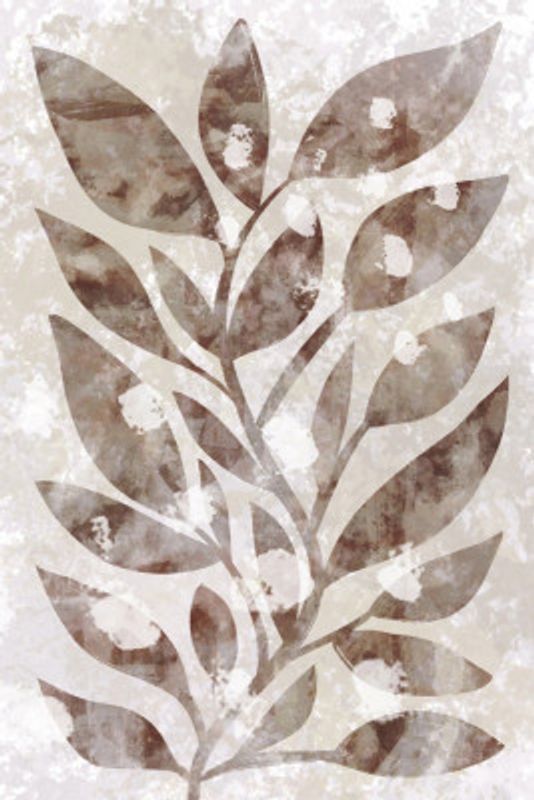 Stylized Brown Leaf
