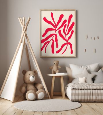 Red Stylized Branches