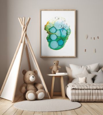 Organic Aqua Bubbles