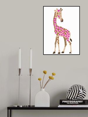 Giraffe with Flowers