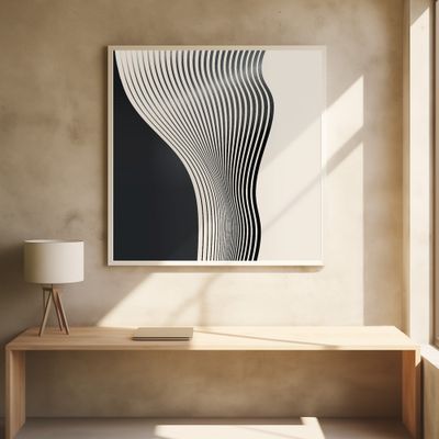 Wavy Lines In A Black And White Color Scheme