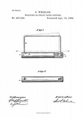 Toilet Paper Fixture Patent 1884