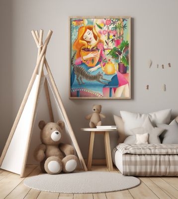 Morning Tea and Cat Stretch