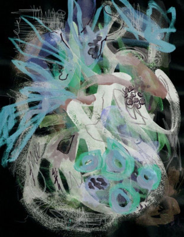 Abstract Moody Blue Dark Background