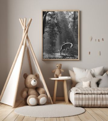 A fawn in the forest