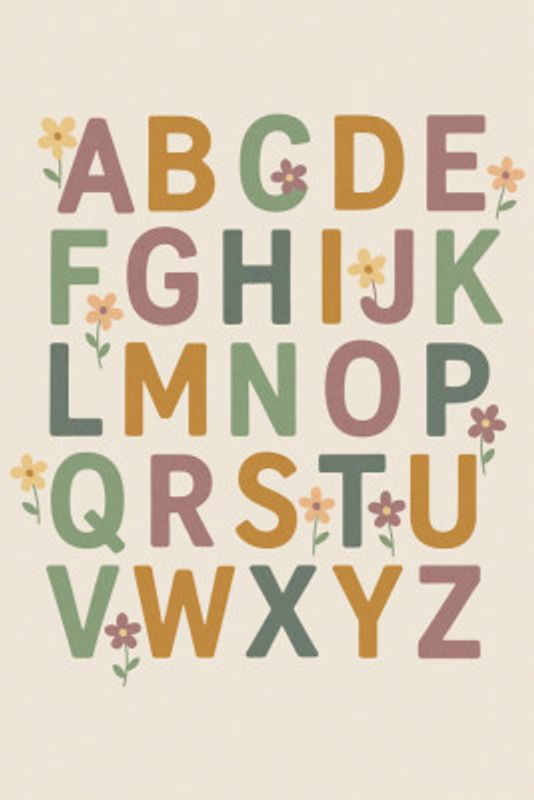 Floral Alphabet Joy