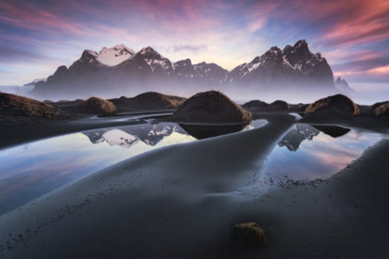 Glowing Vestrahorn