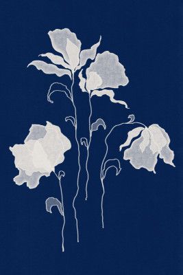 White Floral Silhouettes