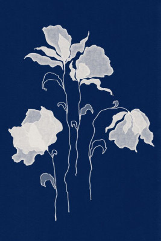 White Floral Silhouettes