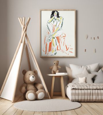 Woman Resting Her Chin On Her Hand