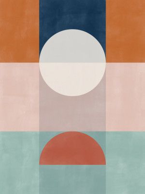 Abstract Geometric Artwork With Earthy Tones